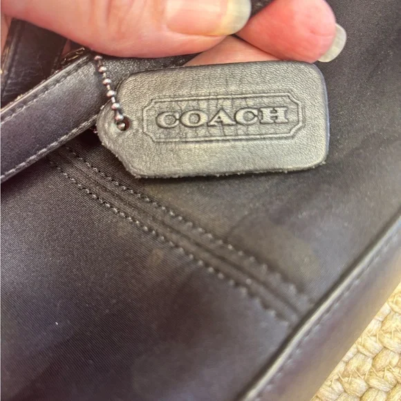 Authentic Coach Black Neoprene Tote Leather Trim Work Laptop Bag Y2K RARE - Picture 6 of 15